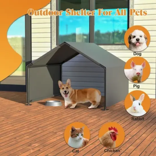 Gulches Gray Portable Dog Shade Shelter Tent for Outdoor Use image {5}