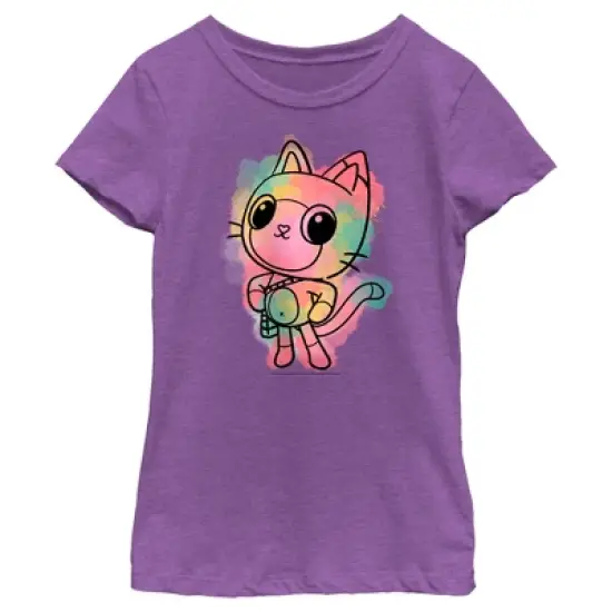 Girl's Gabby's Dollhouse Colorful Pandy Paws T-Shirt image {3}