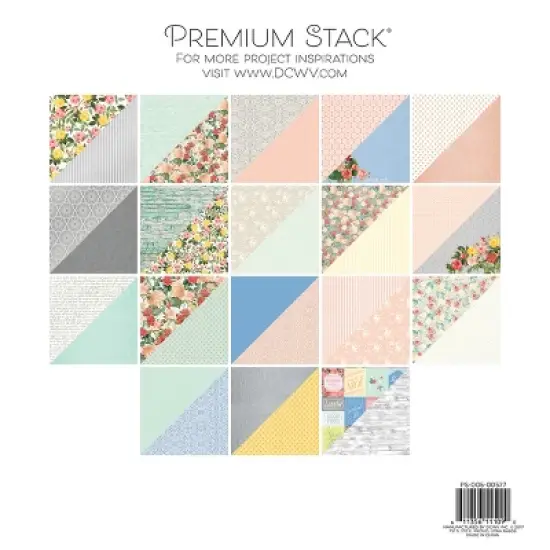 DCWV Double-Sided Cardstock Stack 12"X12" 36/Pkg-Country Floral, 18 Designs/2 Each image {1}