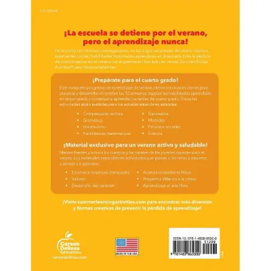 Carson Dellosa Education Summer Bridge Activities Spanish, Grade 3-4 image {1}
