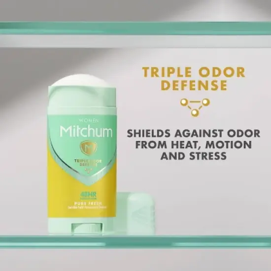 Mitchum Women's Triple Odor Defense Invisible Solid Antiperspirant Deodorant - Pure Fresh - 2.7 oz image {6}