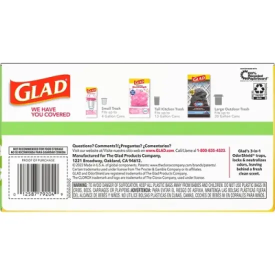 Glad ForceFlex MaxStrength Tall Kitchen Drawstring Trash Bags - Febreze Sweet Citron & Lime - 13 Gallon/45ct image {5}