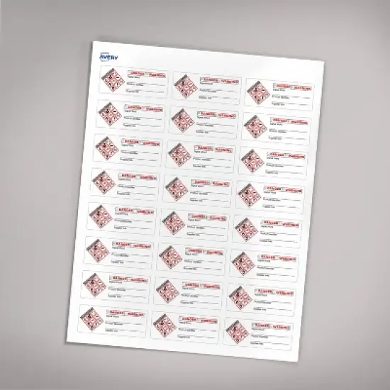Avery GHS Secondary Container Labels, Waterproof, Chemical Resistant, Preprinted, Handwrite-Only, 1" x 2.5", 600 GHS Labels image {5}