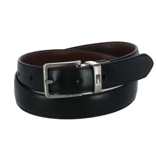 Tommy Hilfiger Boy's Stitched Feather Edge Reversible Dress Belt image {4}