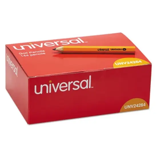 Universal Golf and Pew Pencil, HB (#2), Black Lead, Yellow Barrel, 144/Box image {6}