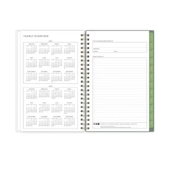 Blue Sky 5"x8" Yao Cheng 2025-2026 Weekly/Monthly Wirebound Planner Printed Oranges image {6}