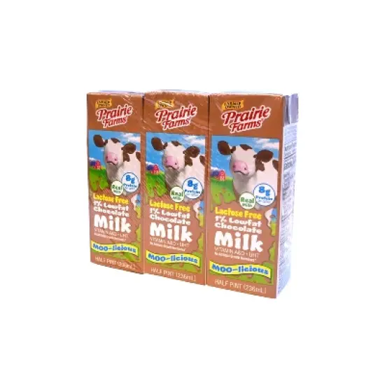 Prairie Farms 1% Chocolate Lactose Free Milk - 3pk/8 fl oz image {2}