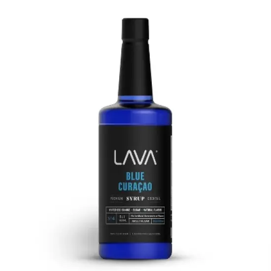 LAVA Premium Blue Curacao Syrup, 33.8oz (1-Liter), Made with 100% Sugar, Orange Extract, Non-Alcoholic, No Artificial Sweeteners or Flavors image {3}
