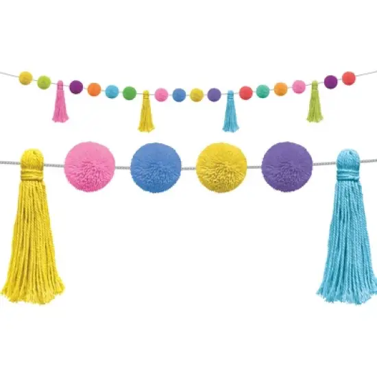 Teacher Created Resources&reg; Colorful Pom-Poms and Tassels Garland image {2}