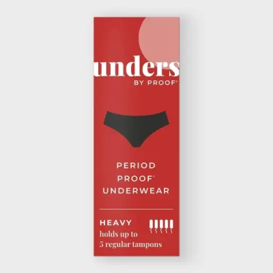 Unders by Proof Period Underwear Briefs - Heavy Absorbency - Black image {1}