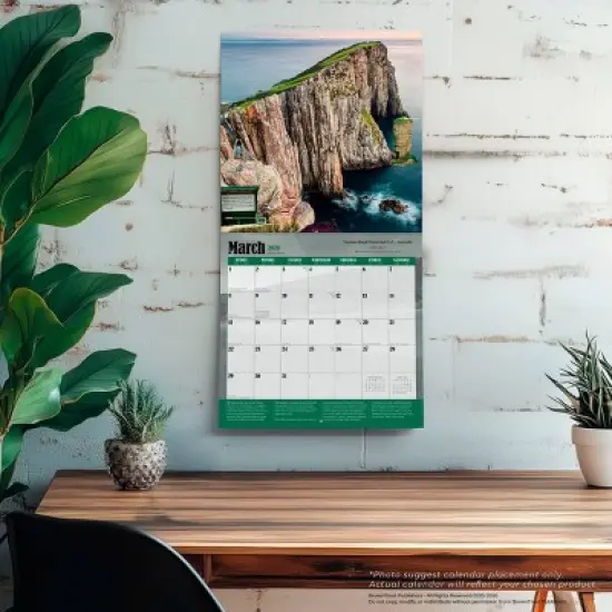 BrownTrout World's Toughest Golf Holes 2026 12"x24" Hanging Square Wall Calendar Plastic-Free image {4}