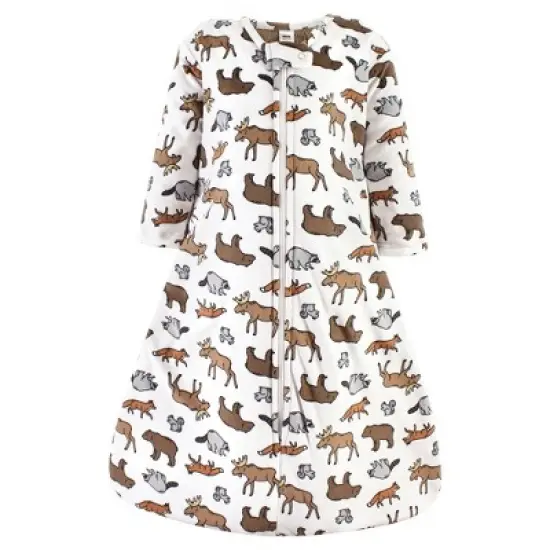 Hudson Baby Infant Boy Long Sleeve Plush Faux Fur Sleeping Bag, Wearable Blanket, Animal Adventure image {2}