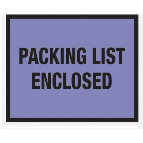 Box Partners "Packing List Enclosed" Envelopes 7" x 5 1/2" Blue 1000/Case PL407 image {1}