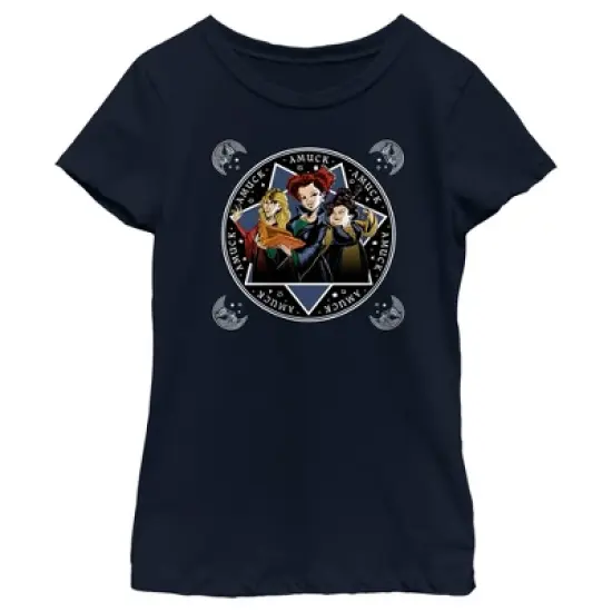 Girl's Hocus Pocus Amuck Witch Circle T-Shirt image {3}