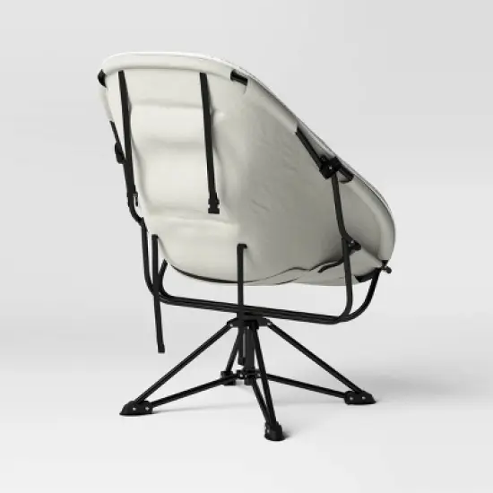 Padded Hex Swivel Dorm Chair Cream - Room Essentials&trade;: Upholstered College Dorm Essential, No Assembly Required image {3}