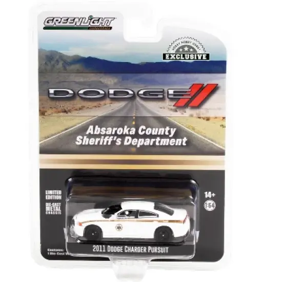 2011 Dodge Charger Pursuit White "Absaroka County Sheriff's Department" "Hobby Exclusive" 1/64 Diecast Model Car by Greenlight image {2}