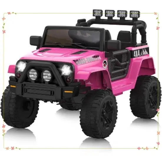 2-Seater Ride On Truck Car, 12V Electric Car for Kids Battery Powered Car w/Parent Remote Control image {9}