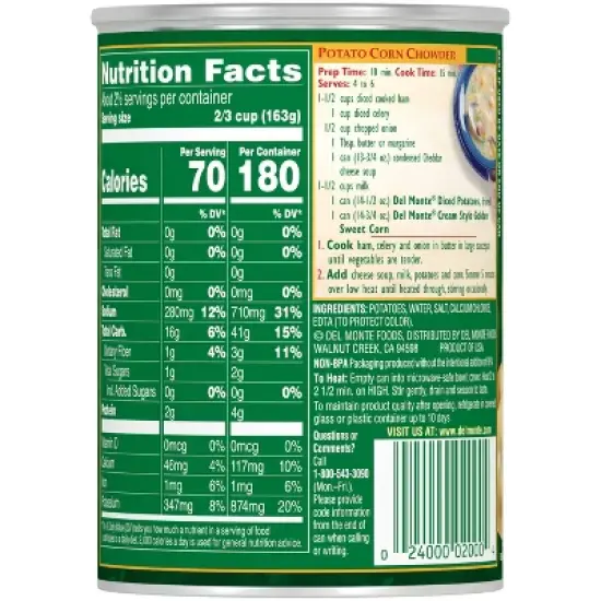 Del Monte Fresh Cut Diced New Potatoes - 14.5oz image {2}