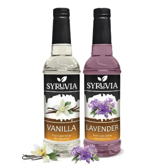 Syruvia Coffee Flavors Variety Pack: Vanilla & Lavender 25.4 fl oz Syrup image {7}