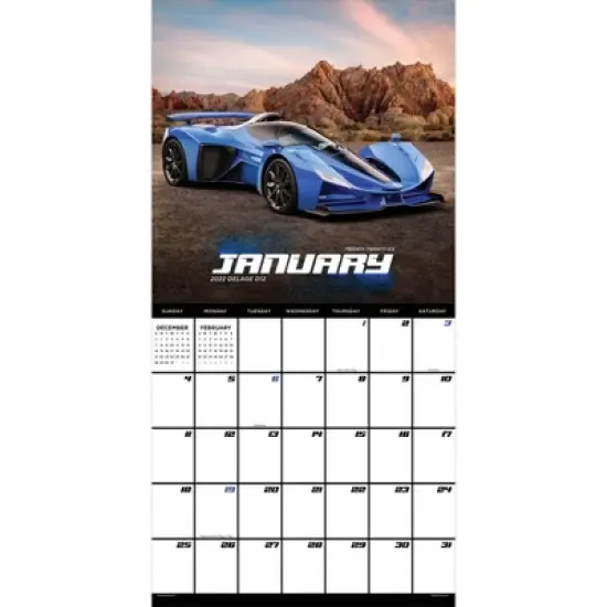 TF Publishing 13.5"x14.5" 2026 Dream Cars Wall Calendar image {5}