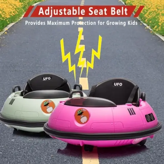 12V Kids Bumper Car with Remote Control, 360&deg; Spin, 3 Speed Modes, LED Flashing Lights image {3}