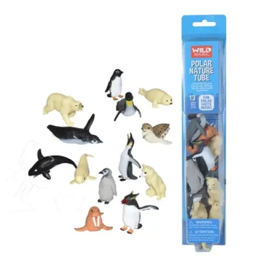 Wild Republic Nature Tube Polar Animal Figure, 13 Inches image {1}