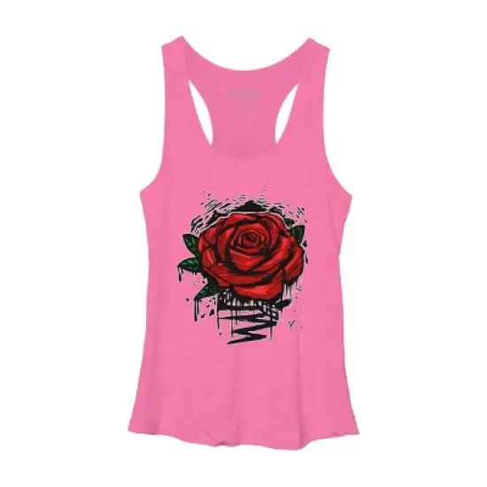Women's Design By Humans Rugged Rose By Adamzworld Racerback Tank Top image {4}