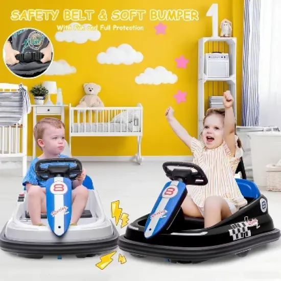 Baby Bumper Car 6V Electric Ride-On for Kids 3-6 Years, 360&iexcl;&atilde; Spin, 2 Speeds, Lights, Music & Horn, Toddler Ride-On Toy for Boys Girls image {1}