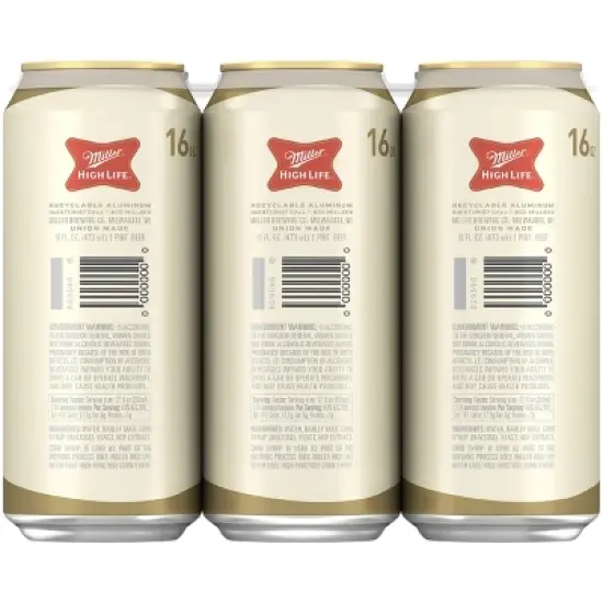 Miller High Life Beer - 6pk/16 fl oz Cans image {6}