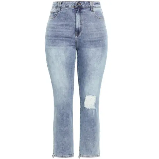 Women's Plus Size Most Wanted Rip Jean - Light Wash | CITY CHIC image {3}