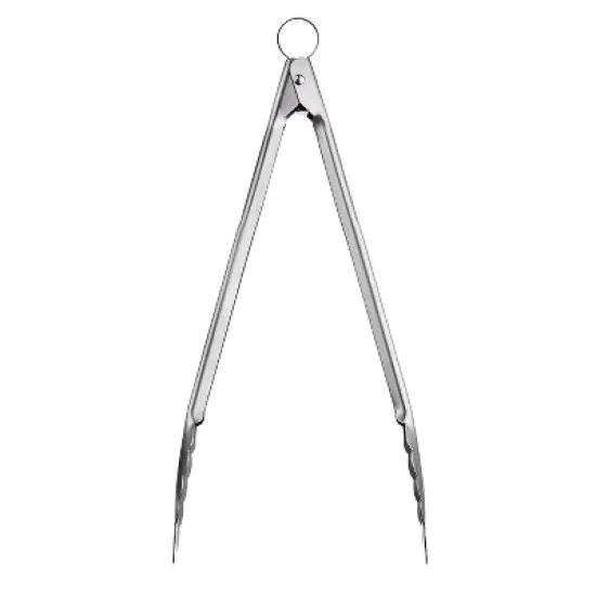 Cuisipro 16 Inch Stainless Steel Locking Tongs, Silver image {2}