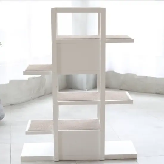 Merry Products Bookshelf Cat Tower - White image {3}