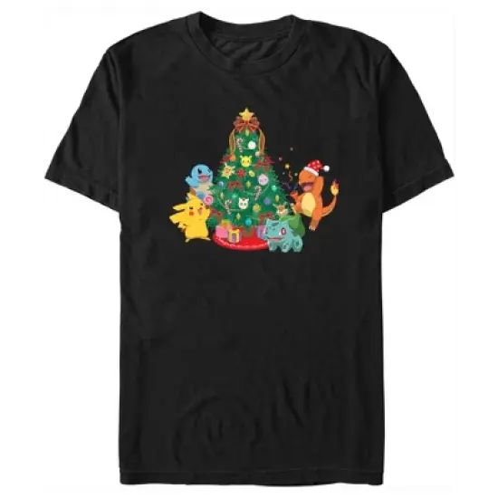 Men's Pokemon Christmas Tree Characters T-Shirt image {4}