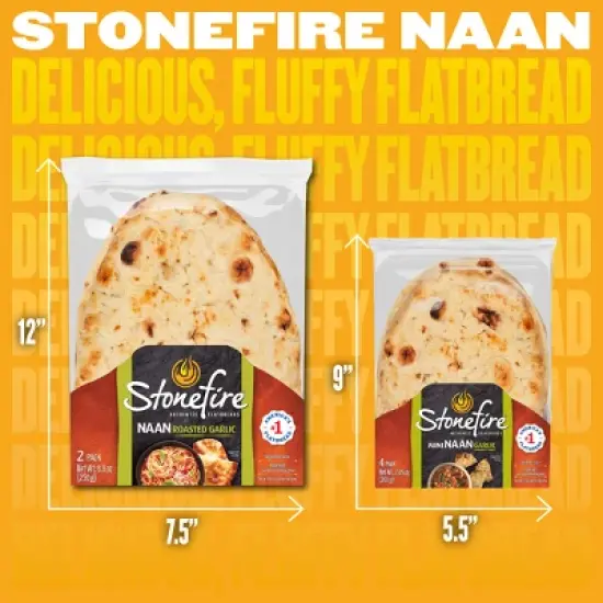 StonefireRoasted Garlic Naan Bread - 8.8oz/2ct image {5}