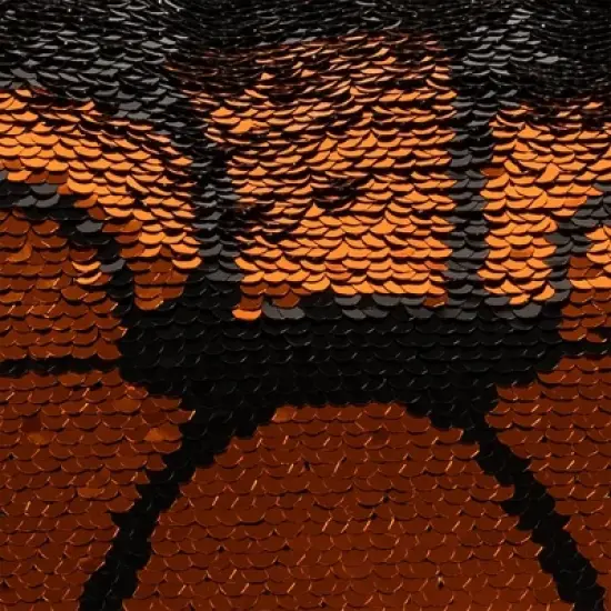 18"x18" Sparkle Pumpkin Halloween Square Throw Pillow Black/Orange - Lush D&eacute;cor image {2}