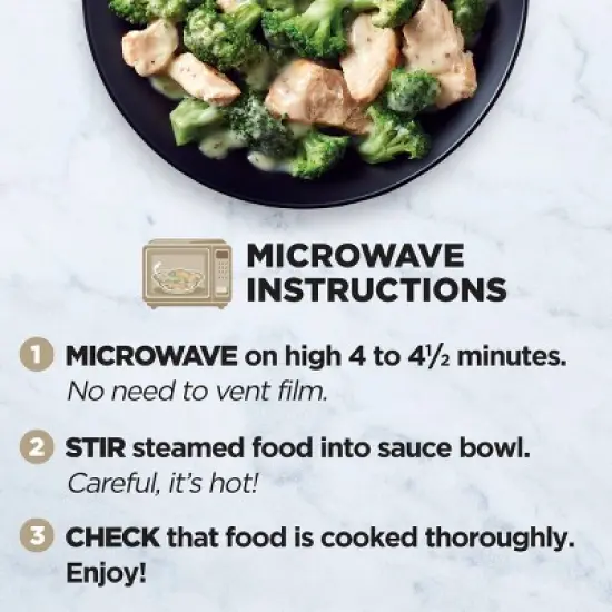 Healthy Choice Simply Steamers Frozen Chicken Broccoli Alfredo - 9.15oz image {5}