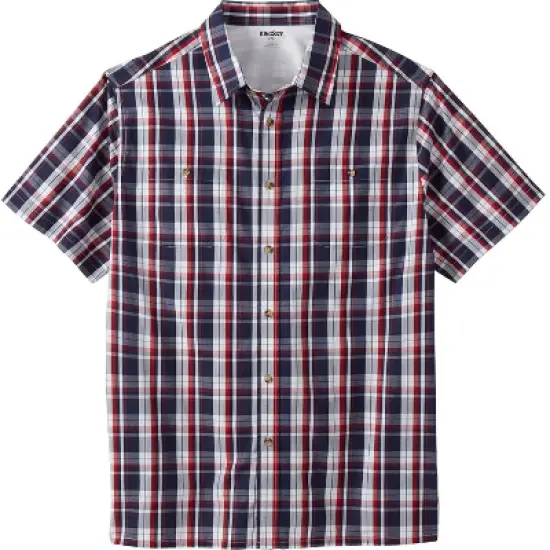 KingSize Men's Big & Tall Short-Sleeve Plaid Sport Shirt image {5}