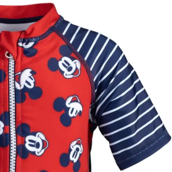 Disney Mickey Mouse Zip Up Swim Sunsuit Toddler image {5}