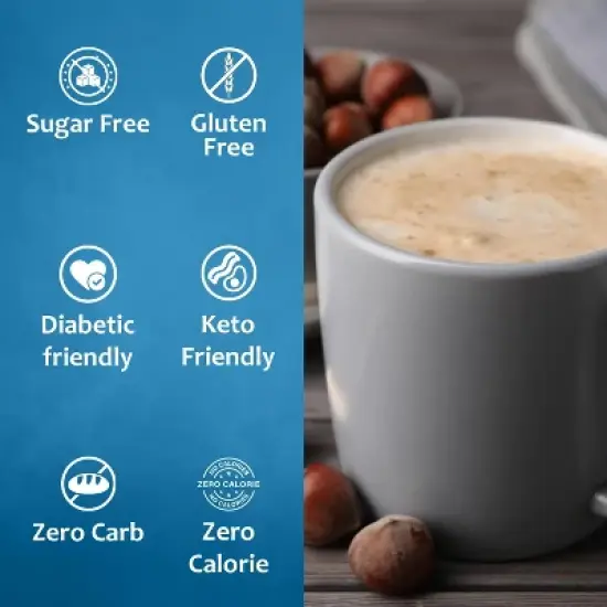 Syruvia Sugar Free Hazelnut Syrup - 25.4 fl oz. Premium Flavoring Syrup For Coffee image {3}