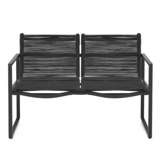 Tangkula 4 PCS Patio Furniture Sofa Set Loveseat Coffee Table for Backyard Balcony & Poolside image {5}