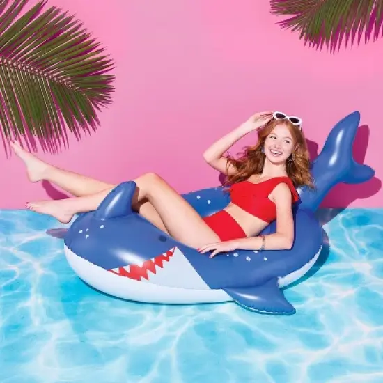 Shark Float - Sun Squad&trade;: PVC Novelty Pool Toy, 183 lbs Capacity image {1}