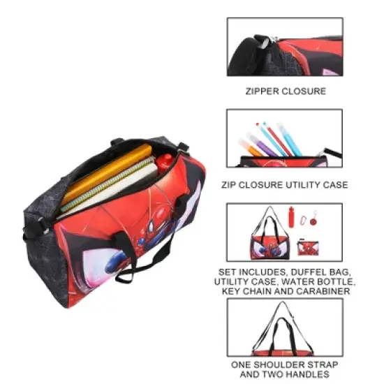 Spider-Man Hero & Mask 5-Piece Duffel Bag Set image {2}