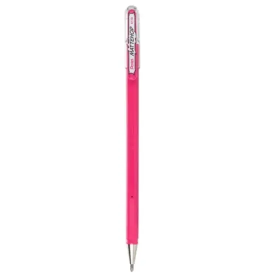 Pentel Arts Hybrid MATTEHOP Gel Roller, 1.0mm, Matte Pink Ink, Pack of 12 image {1}