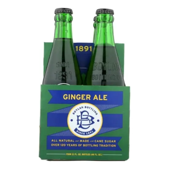 Boylan Bottling Ginger Ale Soda - Case of 6/4 pack, 12 oz image {1}