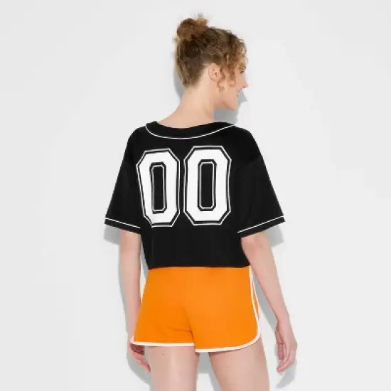 Women's Game Day Cropped Elbow Sleeve V-Neck Athletic Jersey - Wild Fable&trade; image {2}