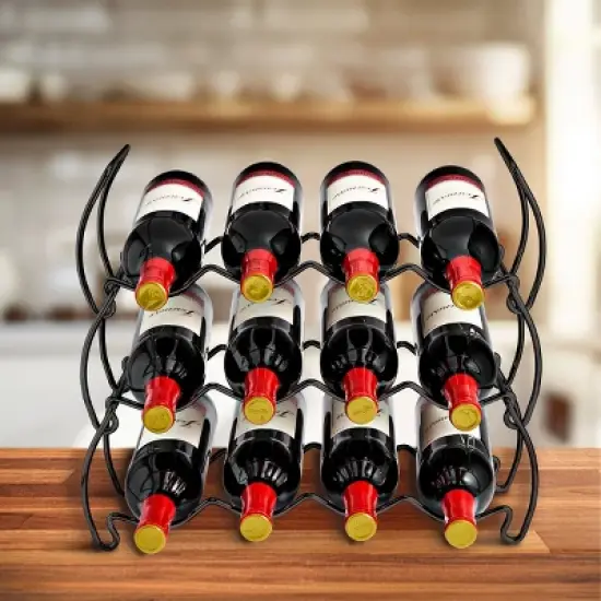 Sorbus 6-Tier Classic Style Stackable Wine Rack - Perfect for Bar, Wine Cellar, Basement, Cabinet, Pantry, etc - Hold 24 Bottles image {4}