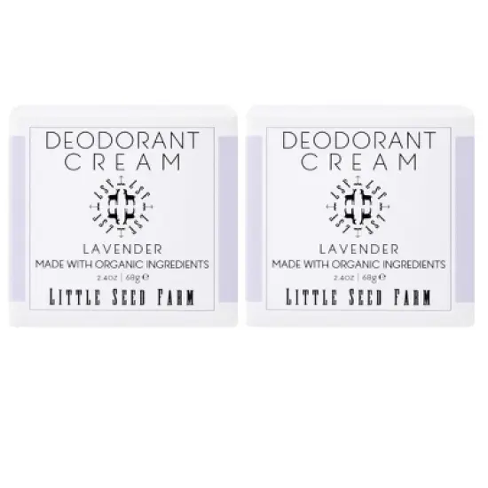 Little Seed Farm All Natural Deodorant Cream, Aluminum Free Deodorant for Women or Men, (2.4 Oz)- Lavender - (PACK OF 2) image {4}