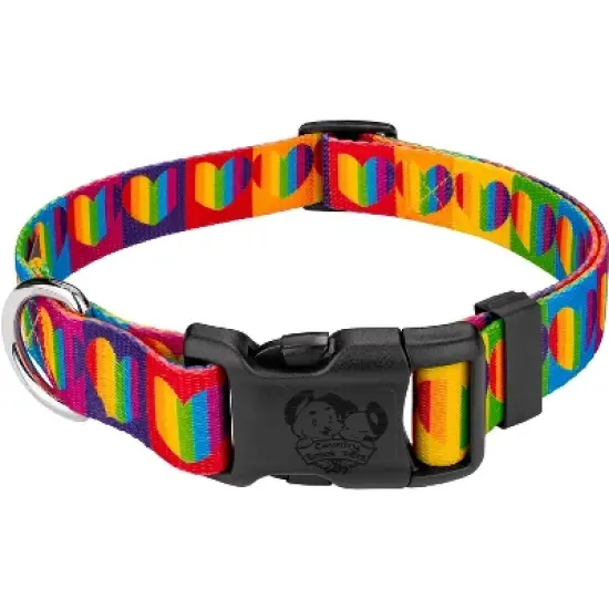 Country Brook Petz Deluxe Rainbow Hearts Dog Collar - Made In The U.S.A. image {7}