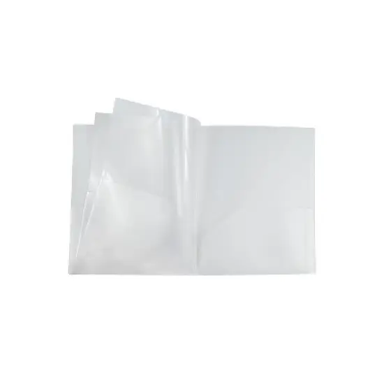 JAM Paper 6-Pocket Heavy Duty Folders Clear 2/Pack (389MP6cl) 389MP6CL image {2}