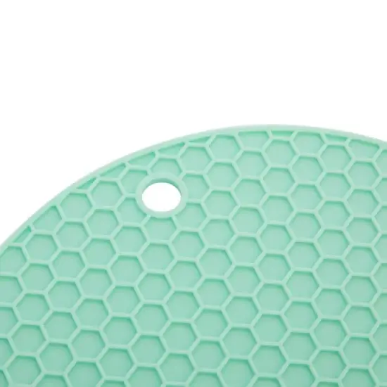 Juvale 6 Pack Silicone Trivets for Hot Pots and Pans, Round Heat Resistant Mat Pad for Kitchen Countertop, 3 Colors, 7 Inches image {8}